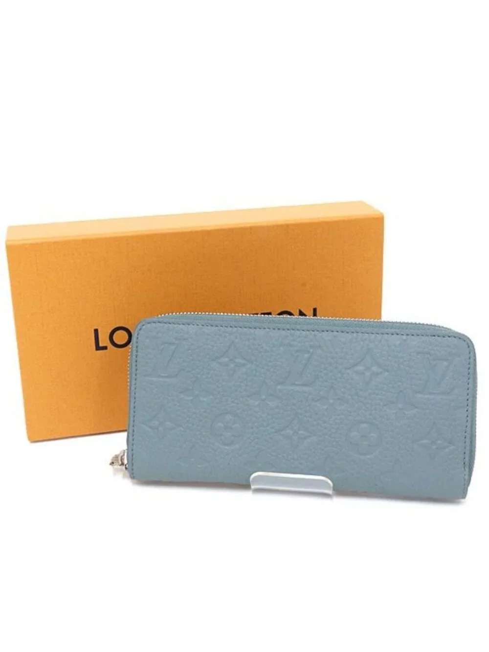 Louis Vuitton Zippy Wallet Horizontal Misty Lake Monogram Taurillon Leather